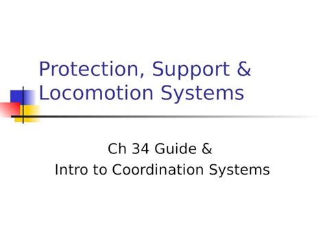 chapter 34 protection support and locomotion answer key PDF