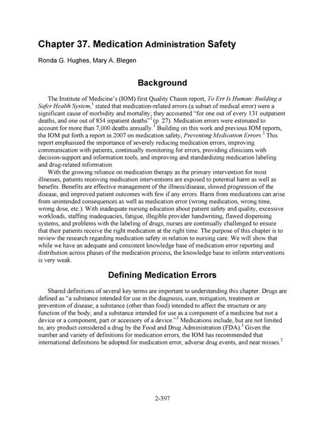 chapter 37 medication administration safety Reader