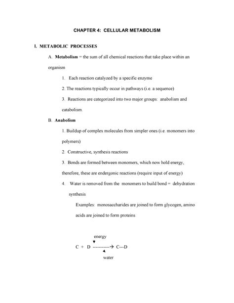 chapter 4 cellular metabolism study guide pdf Epub