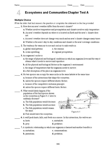 chapter 4 ecosystems and communities chapter test a answer key Kindle Editon
