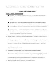 chapter 4 federalism outline Doc