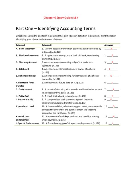 chapter 6 accounting study guide Epub