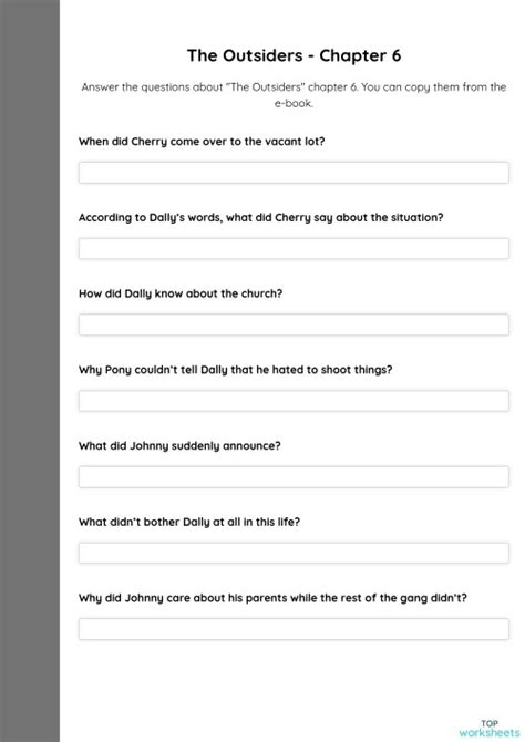chapter 6 activities for the outsiders Epub