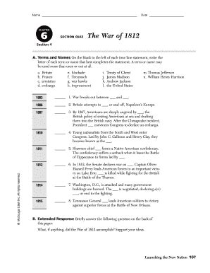 chapter 6 section 4 guided reading the war of 1812 answers Reader