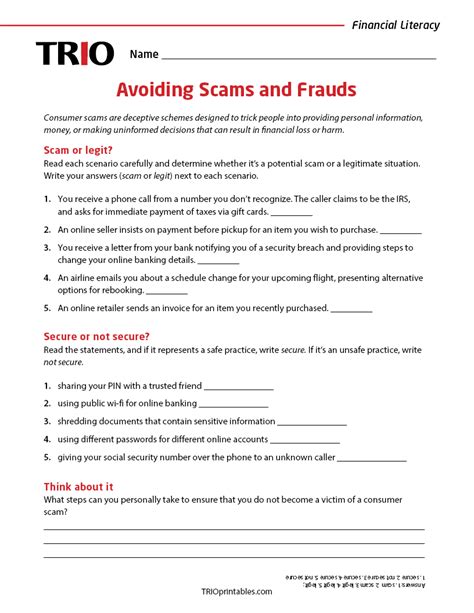 chapter 6 student activity sheet avoiding online fraud answers student research sheet PDF