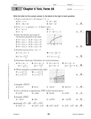chapter 6 test form 2a Kindle Editon