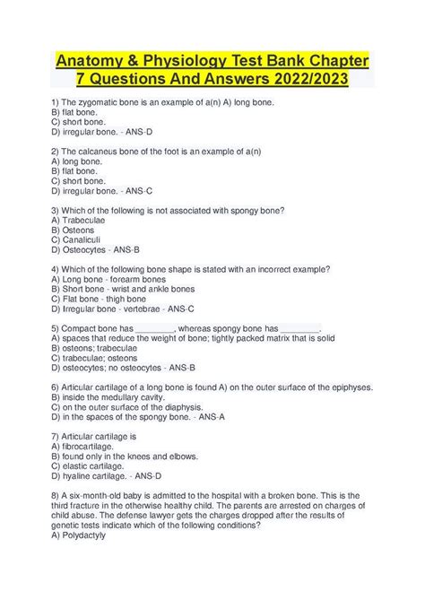 chapter 7 8 anatomy physiology test Doc