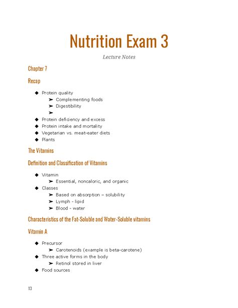 chapter 7 nutrition test Doc