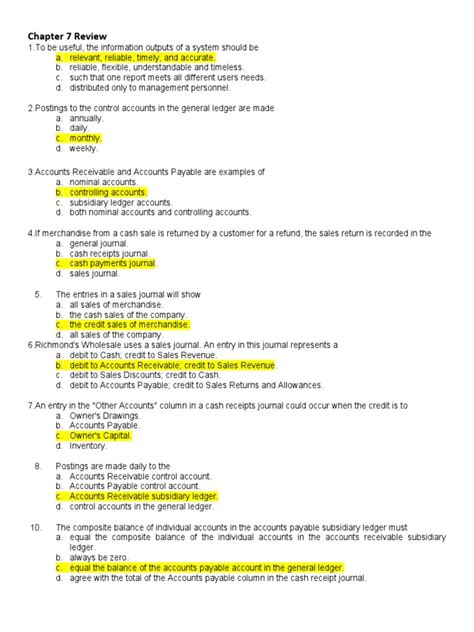 chapter 7 review answers Reader