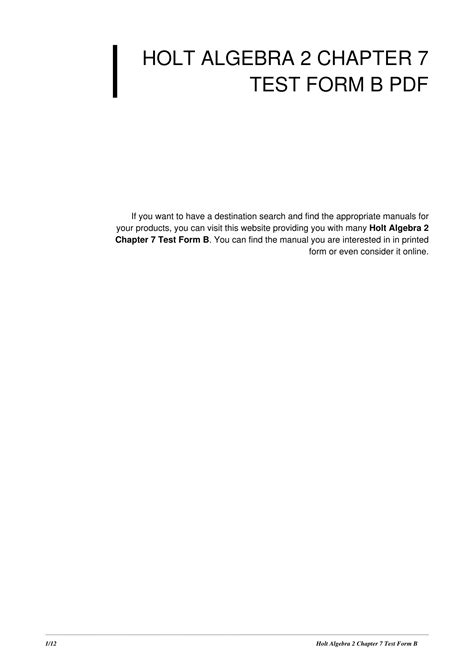 chapter 7 test b algebra 2 Epub