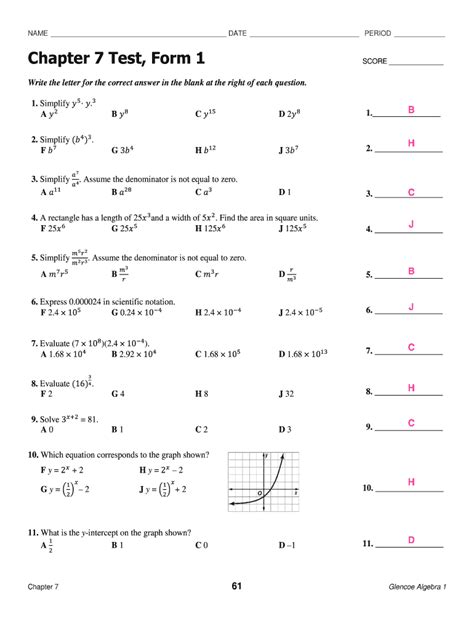 chapter 7 test form 1 Reader