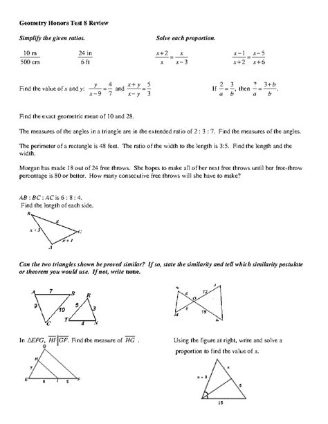 chapter 8 geometry review PDF