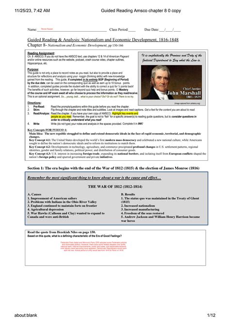 chapter 8 guided reading answers Reader