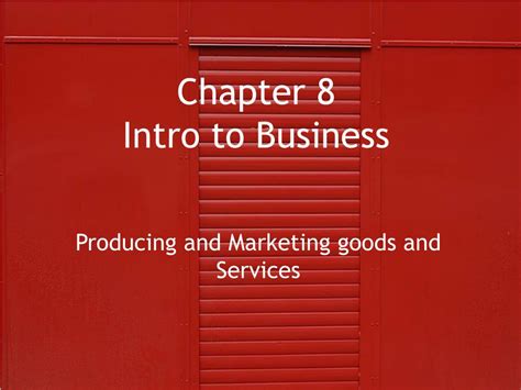 chapter 8 intro to business book Doc