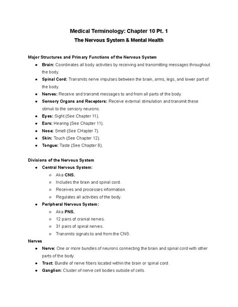 chapter 8 medical terminology test Doc