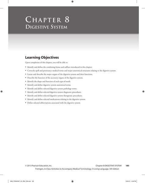chapter 8 the digestive system answers Doc