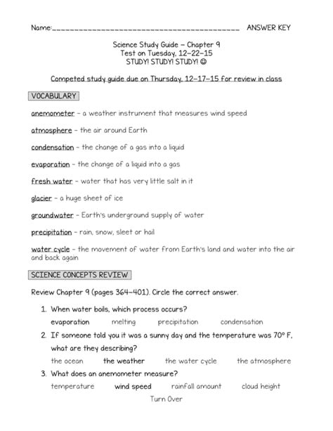 chapter 9 surface water study guide answer key Reader