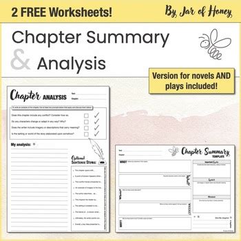 chapter summary worksheets for novels Kindle Editon