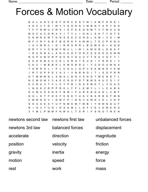 chapter twelve forces and motion wordwise PDF