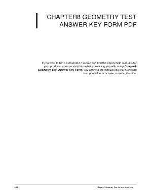 chapter8 geometry test answer key form 1 PDF
