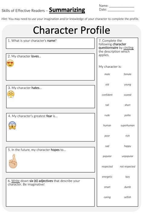 character template