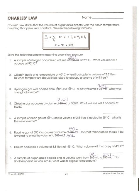 charles law chemistry if8766 answers PDF