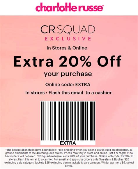 charlotte russe shipping code Reader