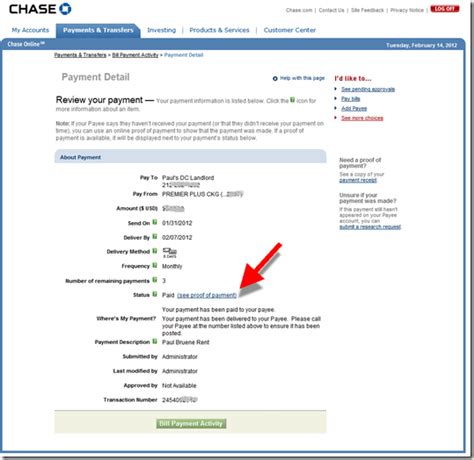 chase online proof of payment Epub