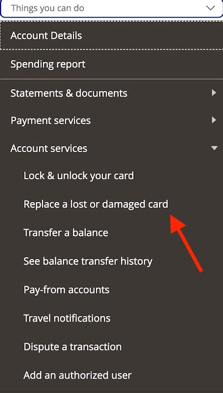 chase online report lost card PDF