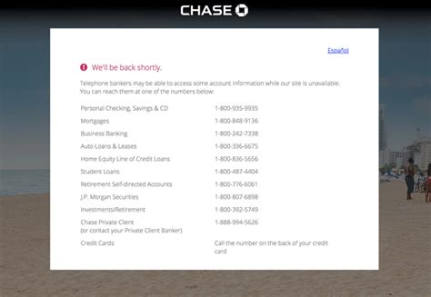 chase online site down PDF