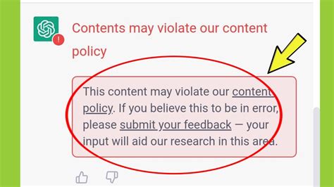 chatgpt this content may violate our usage policies