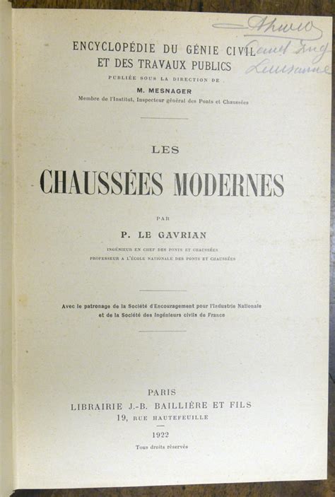 chauss modernes encyclopedie du genie civil et des travaux publics PDF