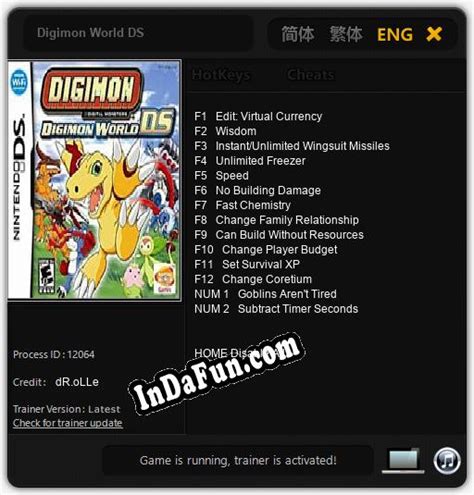 cheats digimon world ds