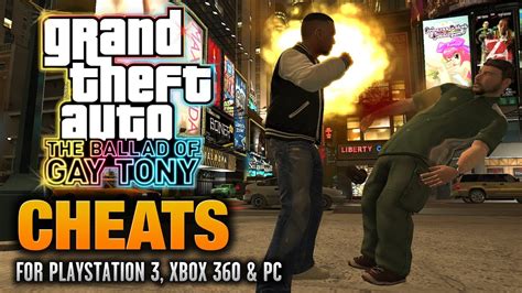 cheats for gta ballad of gay tony