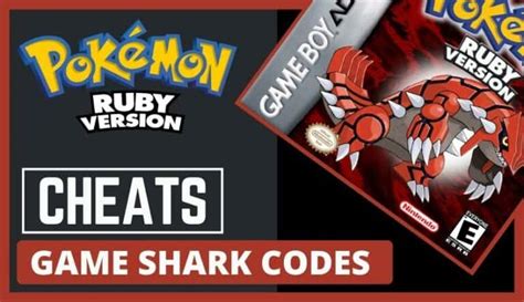 cheats gameshark pokemon ruby