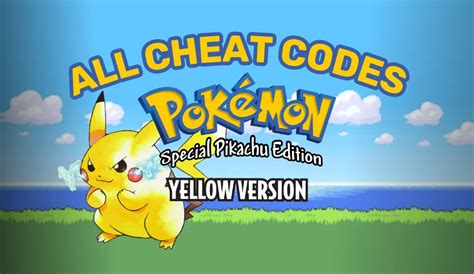 cheats pokemon yellow