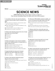 check for understanding science world answers Reader
