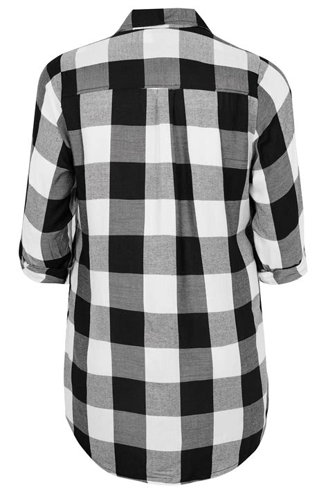 checkered shirt black