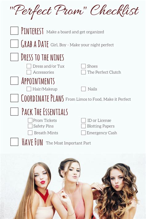 checklist for prom for guys