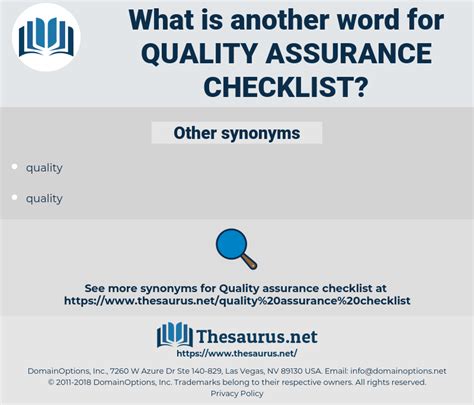 checklist thesaurus