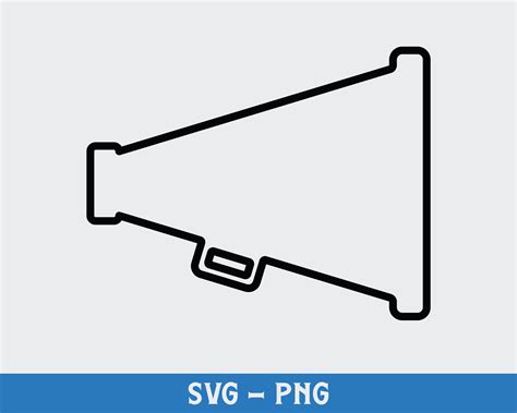 cheerleading megaphone blank template PDF