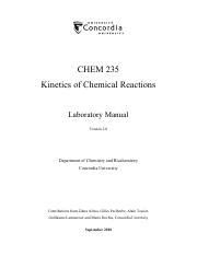 chem 235 lab manual Kindle Editon