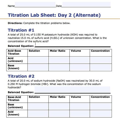 chem fax acid base titrations answers PDF