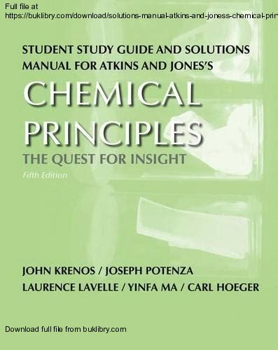 chemical principles fifth edition atkins solution manual PDF