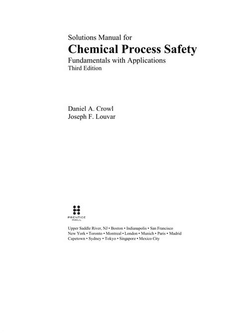 chemical process safety 3rd edition solution manual Reader