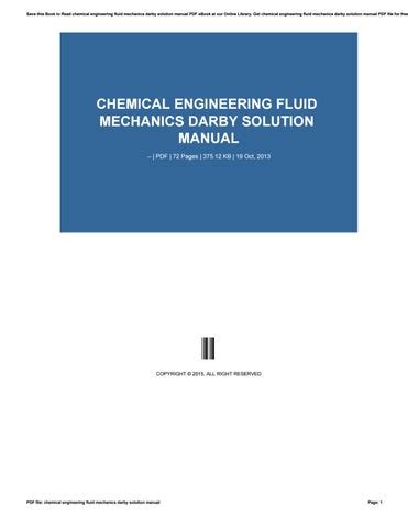 chemical-engineering-fluid-mechanics-darby-solution-manual Ebook PDF