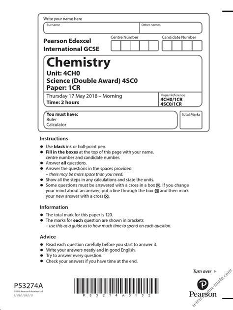 chemistry 4ch0 paper 1c PDF