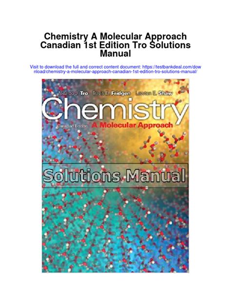 chemistry a molecular approach canadian edition pdf Doc