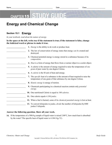 chemistry energy reading study guide answers Kindle Editon