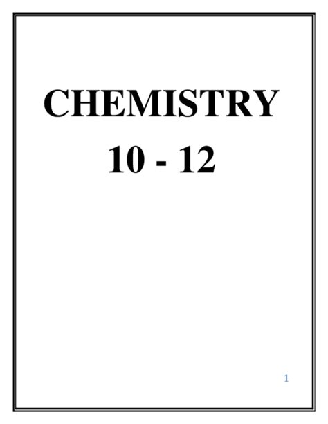 chemistry grade 10 12 pdf Kindle Editon